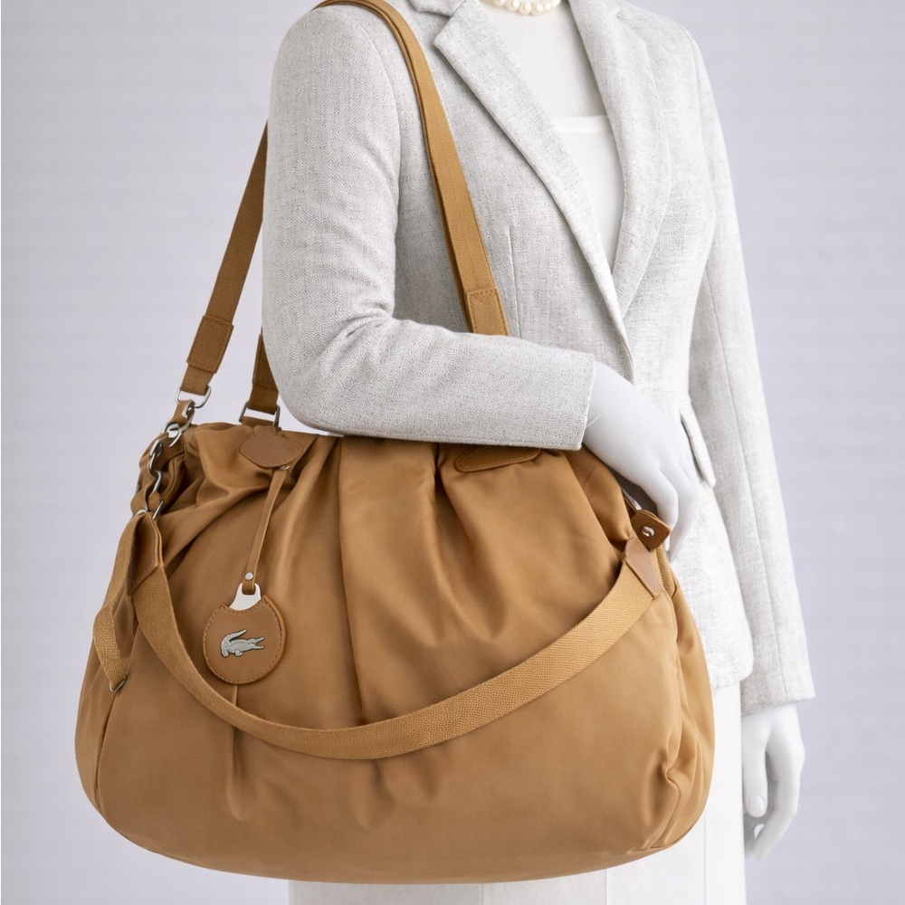 Authentic Lacoste Tan Duffel / Shoulder Bag – Excellent Pre-Owned Condition - Picture 8 of 12